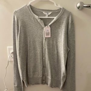 Time & Tru | Gray Button Up Cardigan Size Large